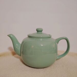 Old Amsterdam Porcelain Seafoam Teapot with Lid Country Cottage Core Lead Free